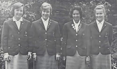 Miss Catherine Lacoste, Miss Brigitte Varangot, Vicomtesse de Saint-Sauveur, Miss Claudine Cros